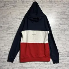 THE SHOP TKフード付きパーカー ネイビー/ホワイト/レッド Lサイズのサムネイル