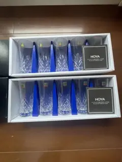 【新品未使用】HOYACRYSTAL高級クリスタルビールグラス5個×2箱セット