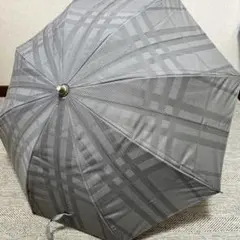 美品　BURBERRY バーバリー　ノバチェックグレー　伸縮　レディースパラソル