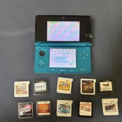 ニンテンドー3DS 青 本体 充電器・ゲームカード付き