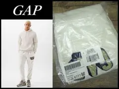 G② 新品 GAP 891433 ロゴ スウェット ジョガー パンツ 白 S
