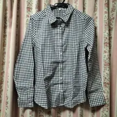 美品GLOBAL WORK チェック柄長袖シャツ Mサイズ