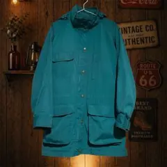 80’s Eddie Bauer マウンテンパーカー 黒タグ 緑グリーン 古着