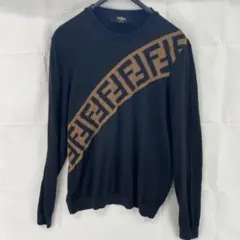 FENDI フェンディ ズッカ柄 ハイネック ニット セーター イタリア製
