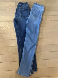 130cm UNIQLO H&M デニムパンツ　ストレッチパンツ　2本　セット