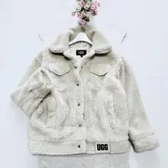 完売品 UGG アグ ボアロングコート ラップコート フェイクファー 
