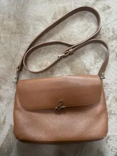 アニエスベー　ショルダーバッグ　キャメル