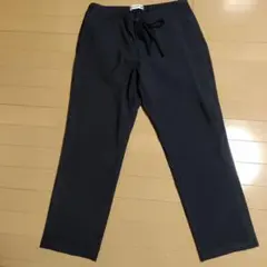 ユニクロ INES サッカー生地 イージーパンツ 黒 XL