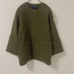 SHIPS Bellandi SUPER130 ショートコート オリーブ