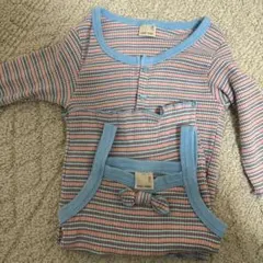 petit main ストライプ長袖シャツ