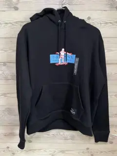 マークゴンザレス 黒パーカー グラフィック フロントプリント ブラック Lサイズ