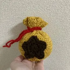 ベル袋風 かぎ針編み 巾着 編み物 ハンドメイド