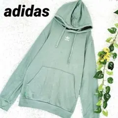 アディダス◆フード付 パーカー プルオーバー ロゴ ゆったり L ユニセックス