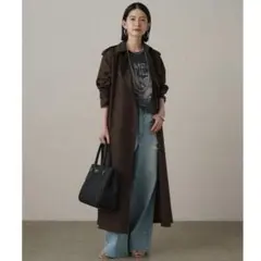【新品・未使用】LOUNGEDRESS/BASICトレンチコートブラウンのサムネイル