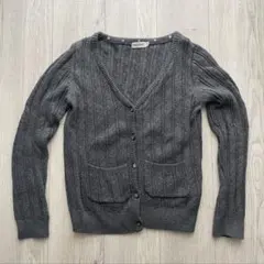 MILK FED. グレー ケーブルニットカーディガン　XS