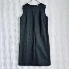〈UNIQLO〉ノースリーブ ジャンパースカート ワンピース S グレー