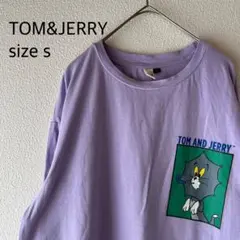 TOM&JERRY ラベンダー Tシャツ メンズSサイズ ユニセックス
