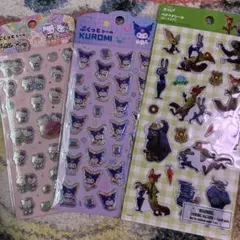 新品　サンリオ Sanrioぷくっとシール 立体　ズートピア　ペタペタbaiya