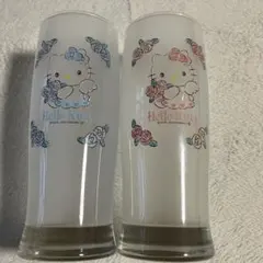 【希少】ハローキティ ガラス製グラス　2個セット