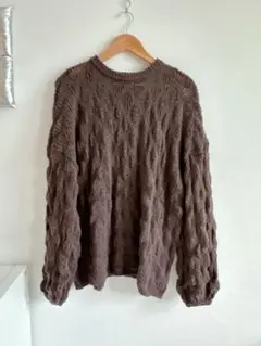 【FREAK'S STORE】ポコポコニット プルオーバー ダークブラウン