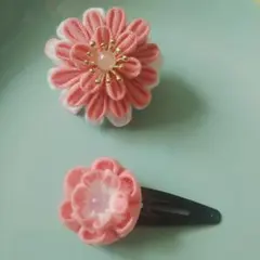 【お値下げ中！】つまみ細工 ポニーフック&ヘアピン