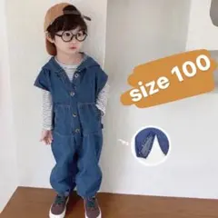 【年中使える♪】韓国ファッション　キッズ　ユニセックス　デニム　オーバーオール