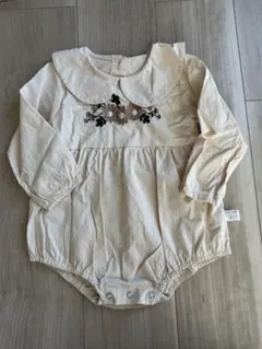 【韓国子ども服　刺繍デザインロンパース 80サイズ】