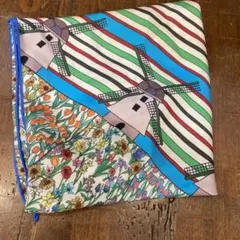 【松村】Dieffe Kinloch ウールスカーフ 新品未使用 Dieffe Kinloch（ディエッフェ キンロック）ウールプリントストール