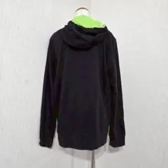 ユニクロ フルジップパーカー ジャージ ブラック×ネオンイエロー（XL）