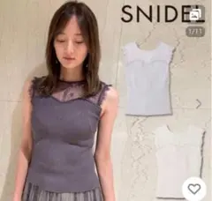 SNIDEL ノースリーブトップス グレー