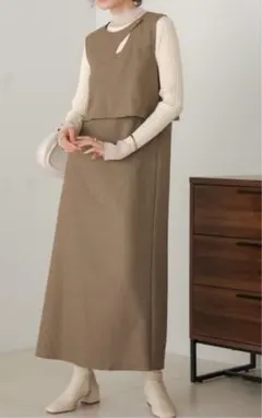 Bab【nao×Bab】フロントデザインレイヤードワンピース