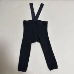 サスペンダー付きニットレギンス ダークグレー