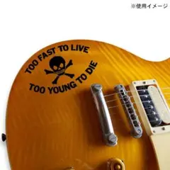 70's パンクロックなステッカーTOO FAST TO LIVE（BK）外ＯＫ
