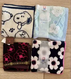 【新品・未使用品】タオルハンカチ4枚セット