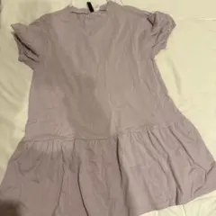 H&M Divided ラベンダー半袖ミニワンピースXS