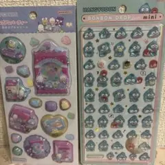 ボンボンドロップシール　わたあめカプセルシール　はぴだんぶい　ハンギョドン