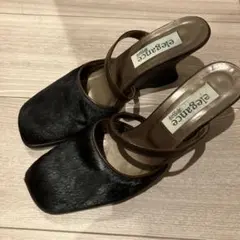 elegance 卑弥呼 スクエアトゥ ミュール Sサイズ