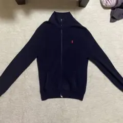 ポロ・ラルフ・ローレン ネイビー ジップアップセーター