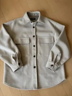 BEAMS HEART シンプル 暖か ウーリー シャツ ジャケット ベージュ