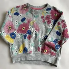 H&M 花柄　トレーナー 80 グレー　薄手　長袖　フラワー　トップス　匿名配送