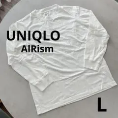 ユニクロ エアリズム ロングTシャツ メンズ L 白