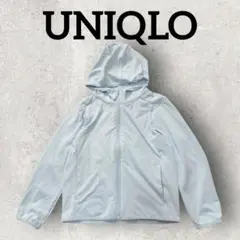 UNIQLO キッズ エアリズムパーカー メッシュパーカー (120) 水色