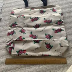 FAUCHON 花柄エコバッグ クリーム色