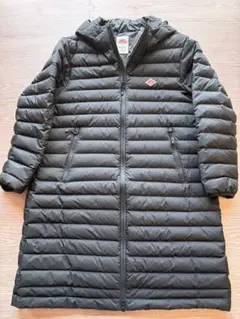 DANTON フード付きロングダウンジャケット 36 ブラック