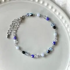 エンジェライトとビーズのサージカルブレスレット811S