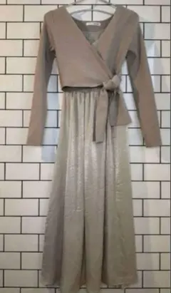 【ROYAL PARTY】美品　ニット　ドッキング　ロング　ワンピース！