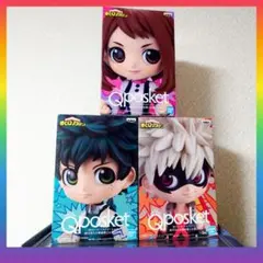 ヒロアカ　緑谷出久　爆豪勝己　麗日お茶子　qposket　フィギュア 3体