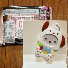 サンリオ フォトバッジ付きマスコット いちご新聞50周年 ポチャッコ