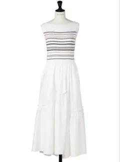 Herlipto Random Striped Long Dress navy - メルカリ