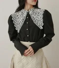 レース トップス 長袖